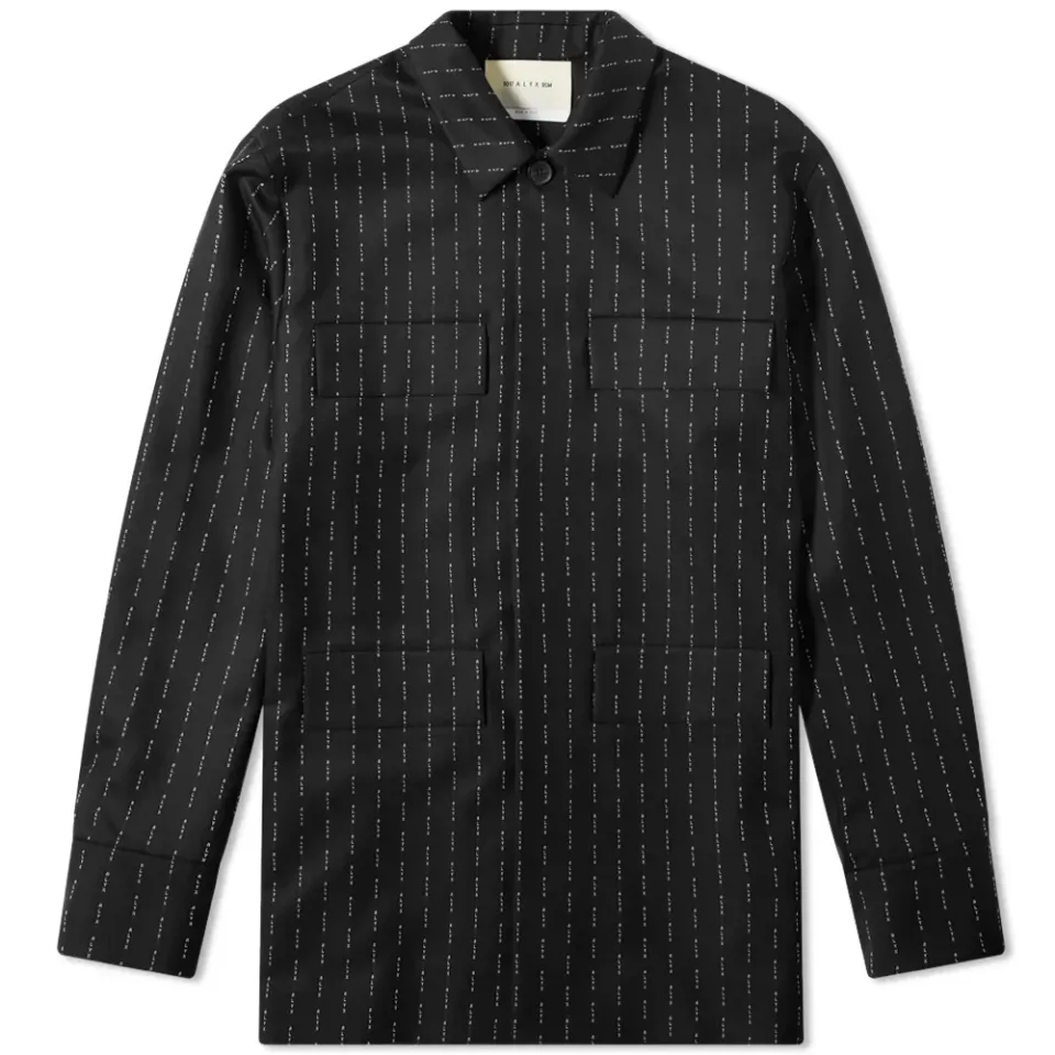 Pinstripe Logo Officer Jacket