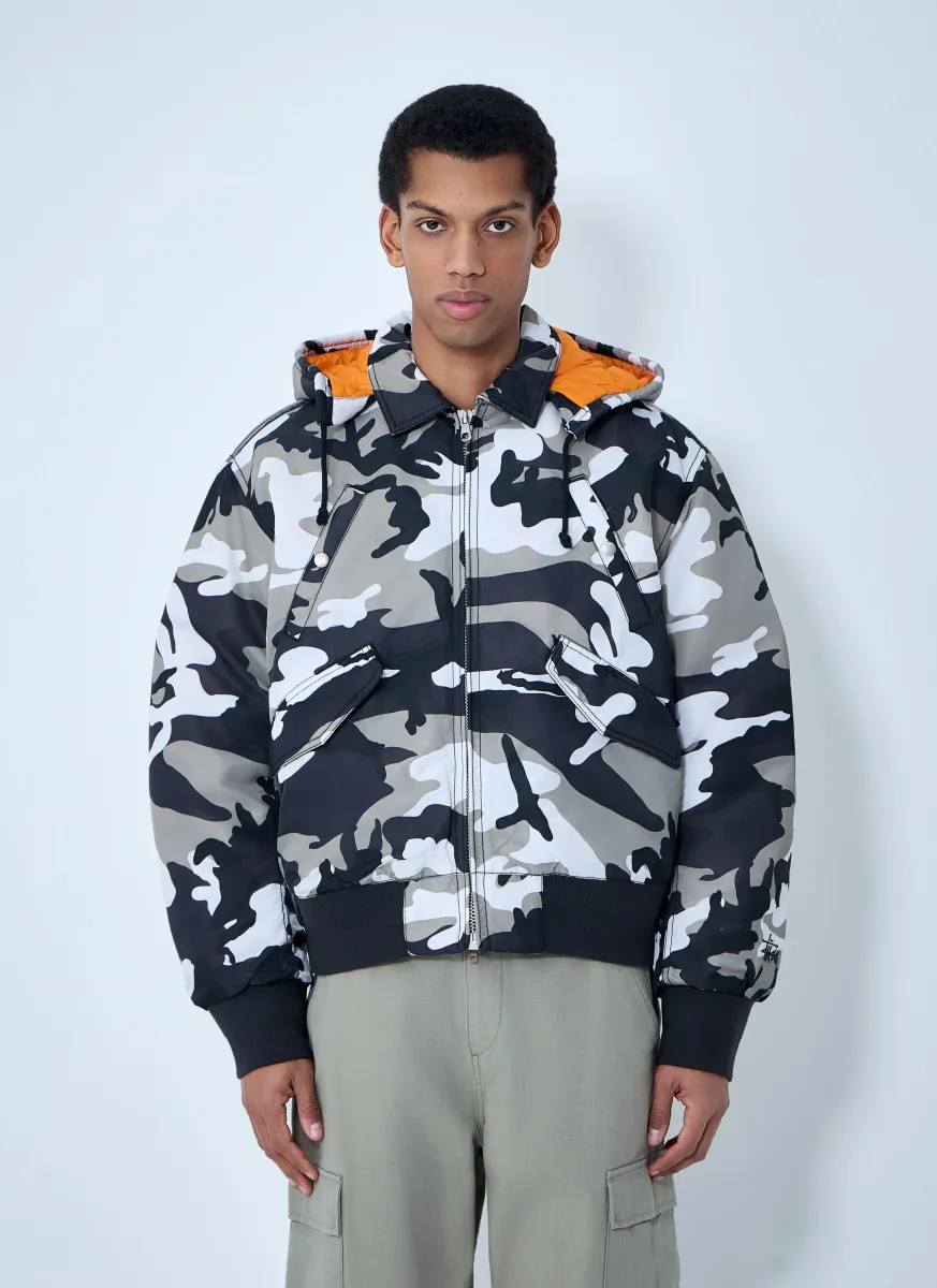 Flight Bomber Jacket Snow Camo