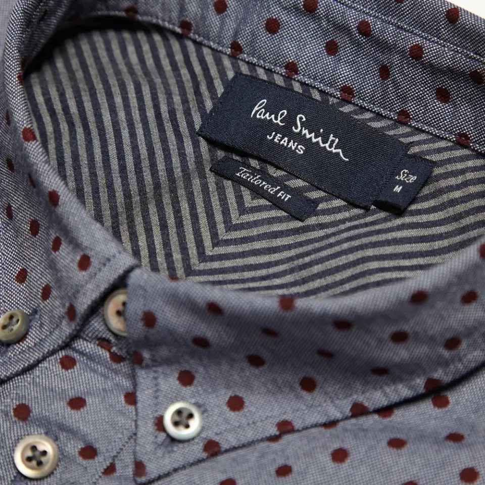 Tailored Fit All Over Dot Oxford Shirt