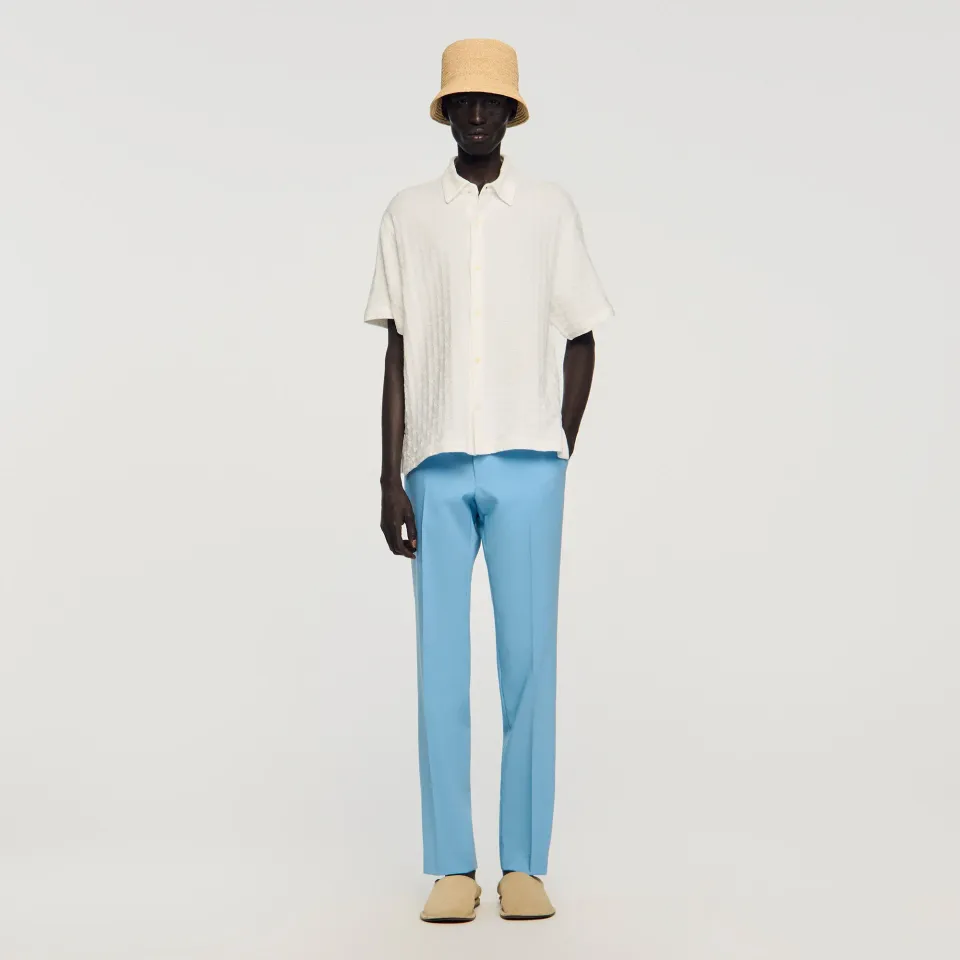 Square Cross cotton jacquard shirt