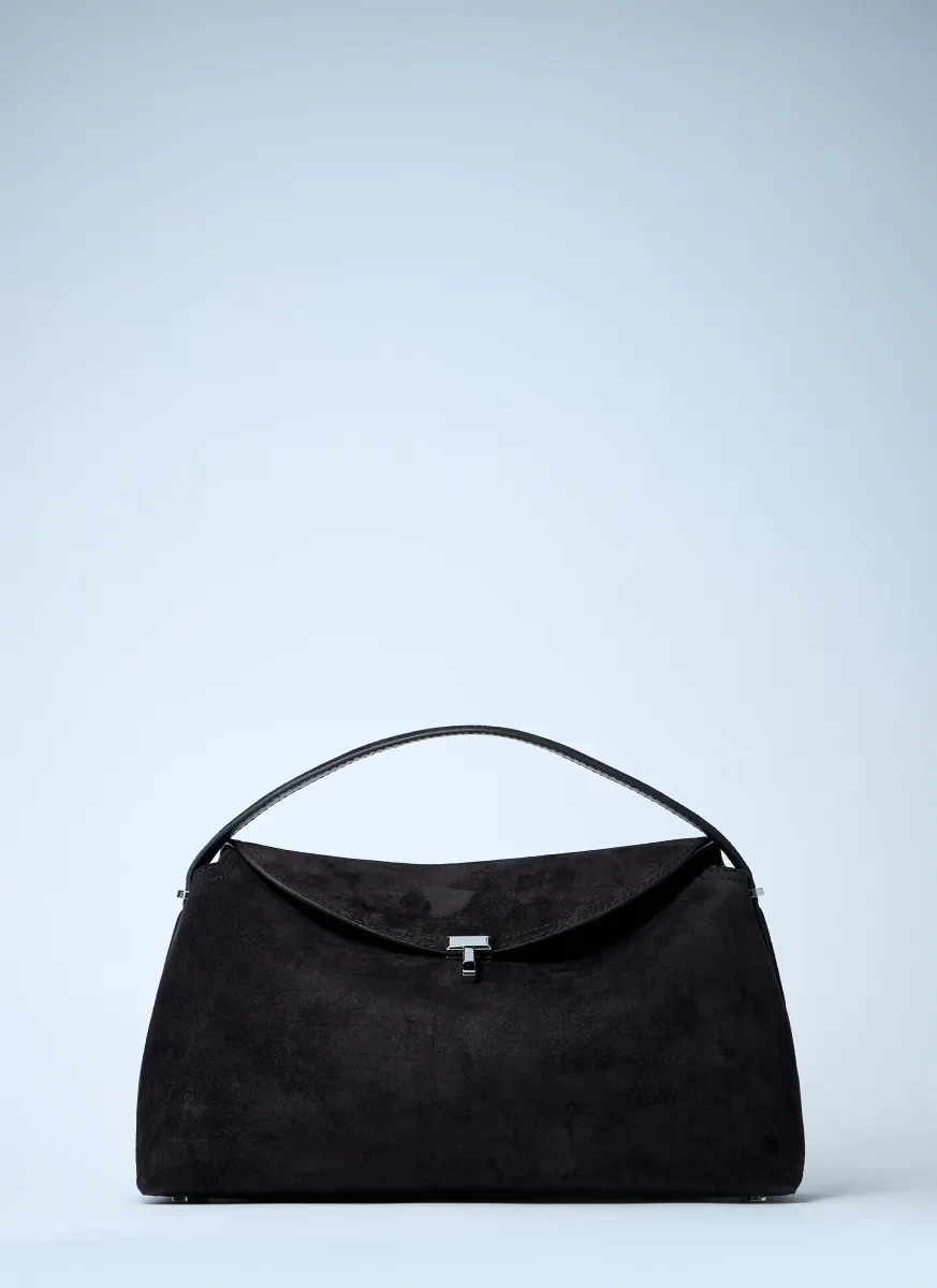 T-Lock Suede Handbag