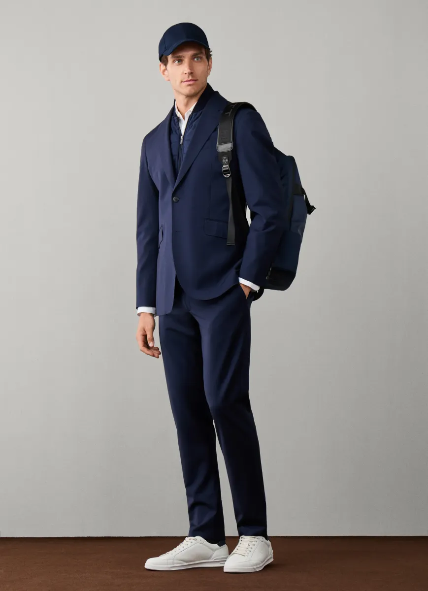 Relaxed Fit Wool Travel Drawcord Trouser