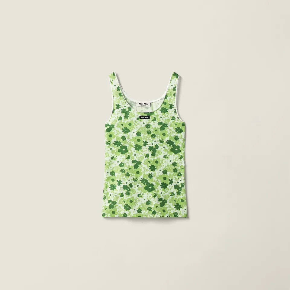 Stretch fabric tank top
