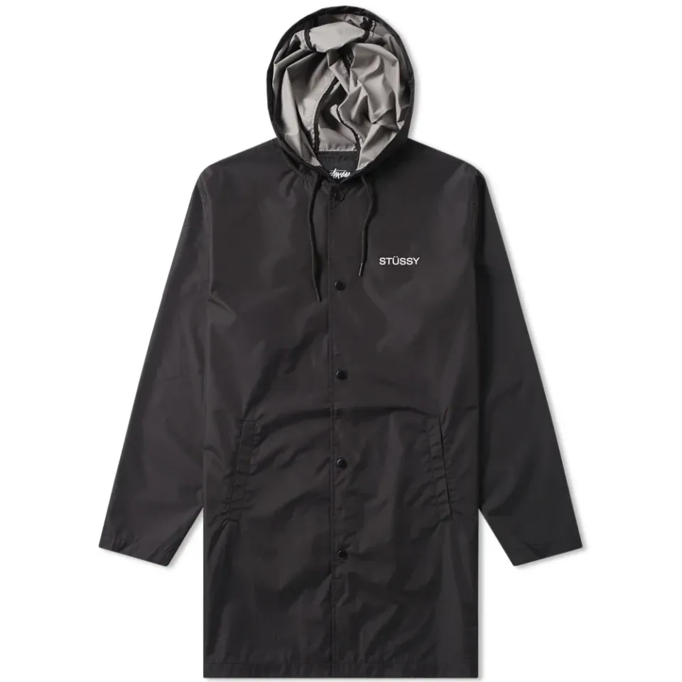 Long Hooded Coach Jacket
