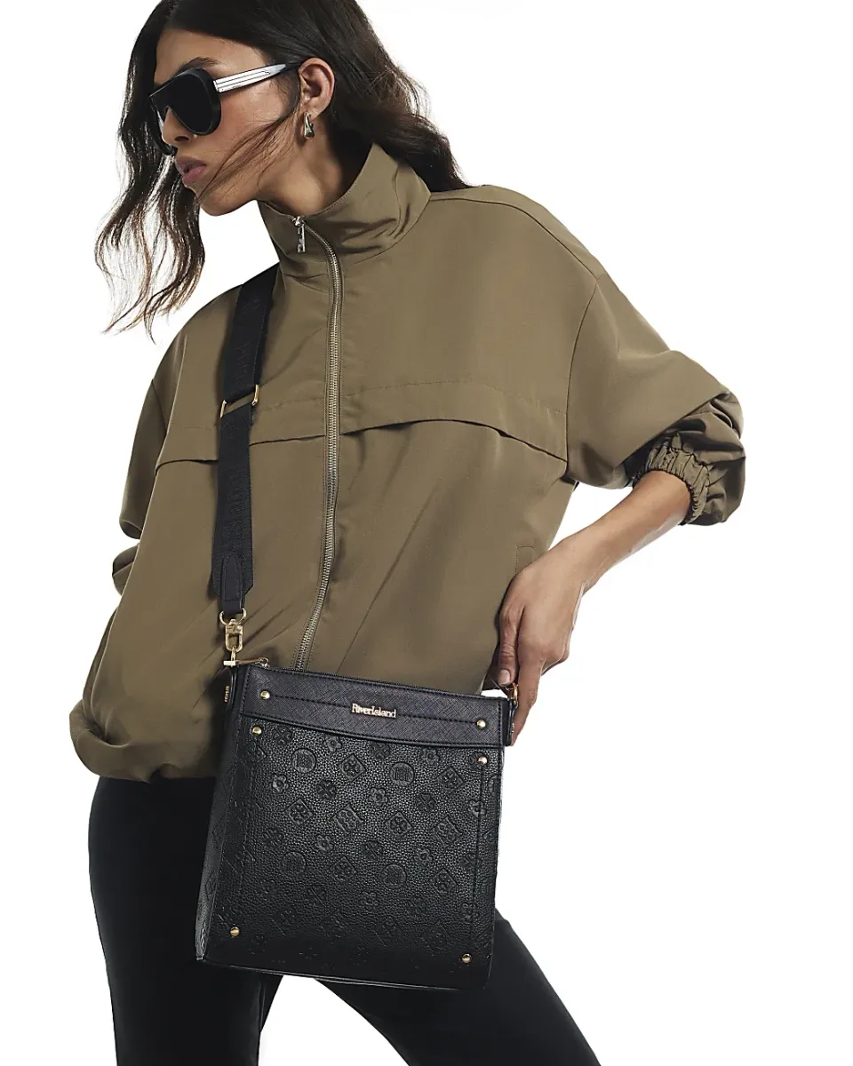 Monogram Embossed Messenger Bag