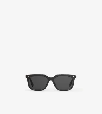 Icon Stripe Sunglasses in Black