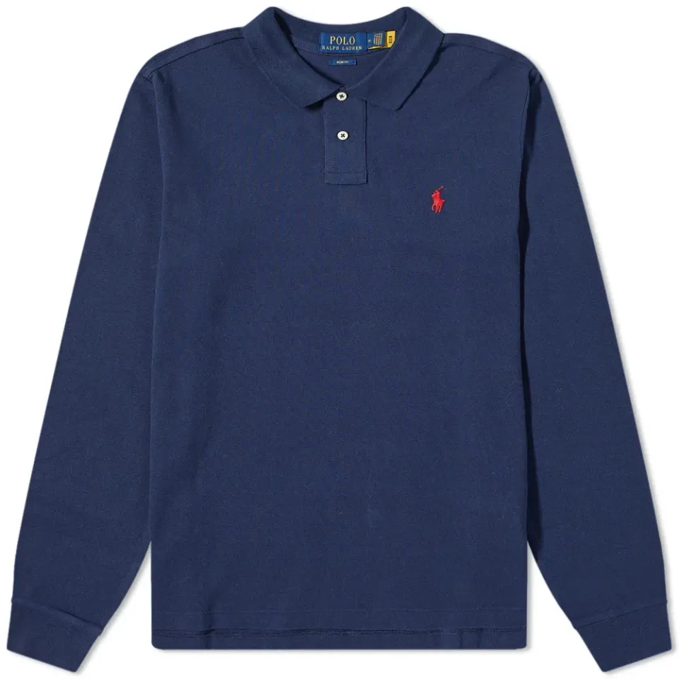 Long Sleeve Slim Fit Polo