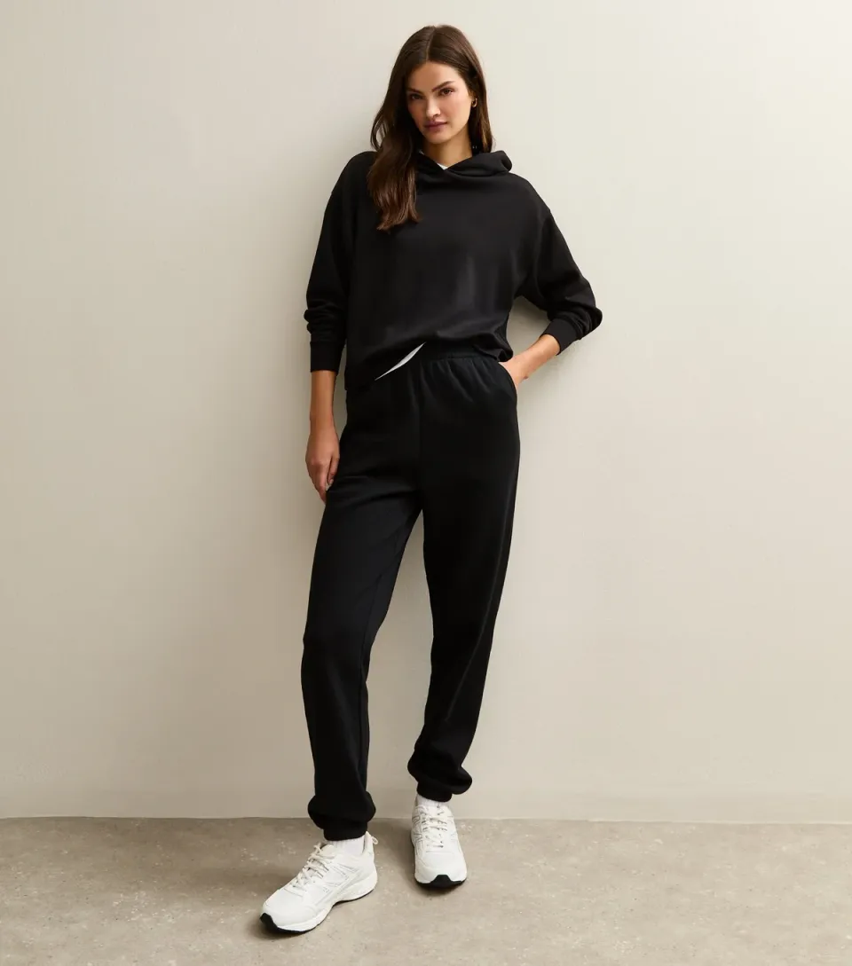 Women's Tall Black Cuffed Joggers