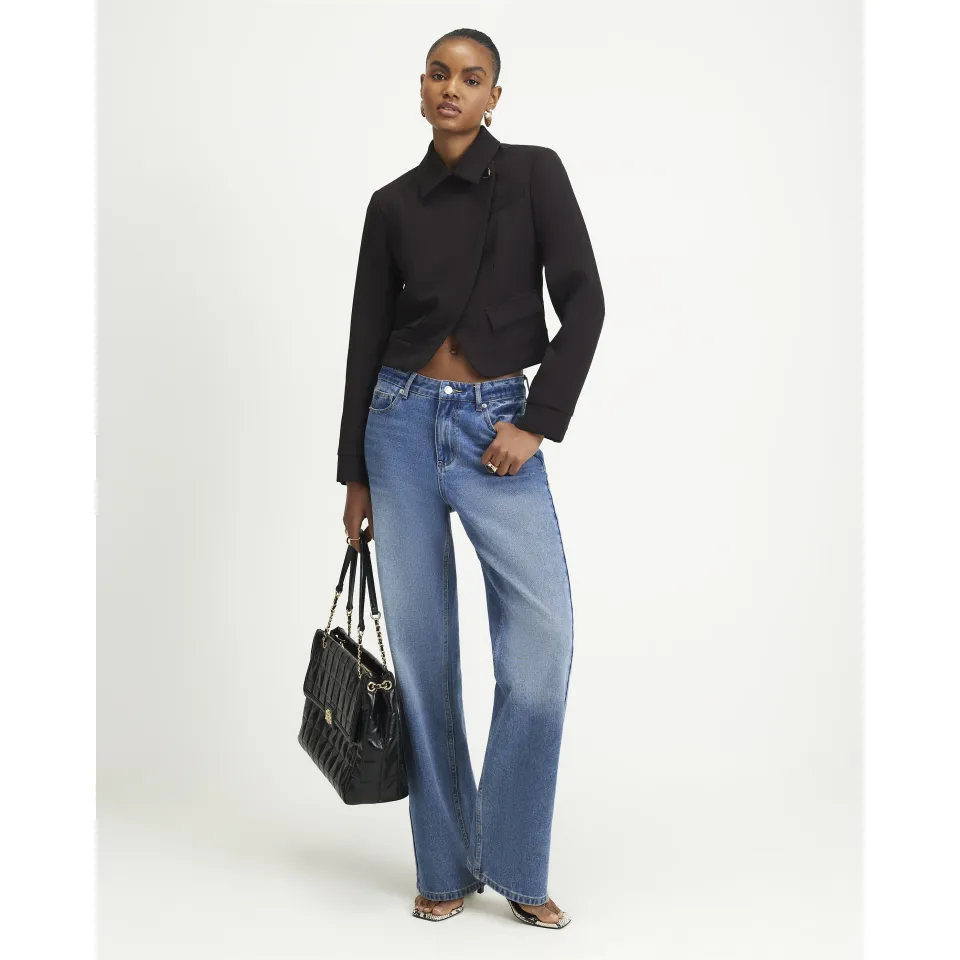 Tailored Asymmetric Placket Jacket