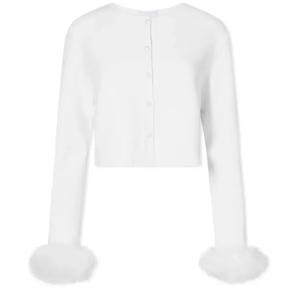Fluffy Cuff Knitted Cardigan