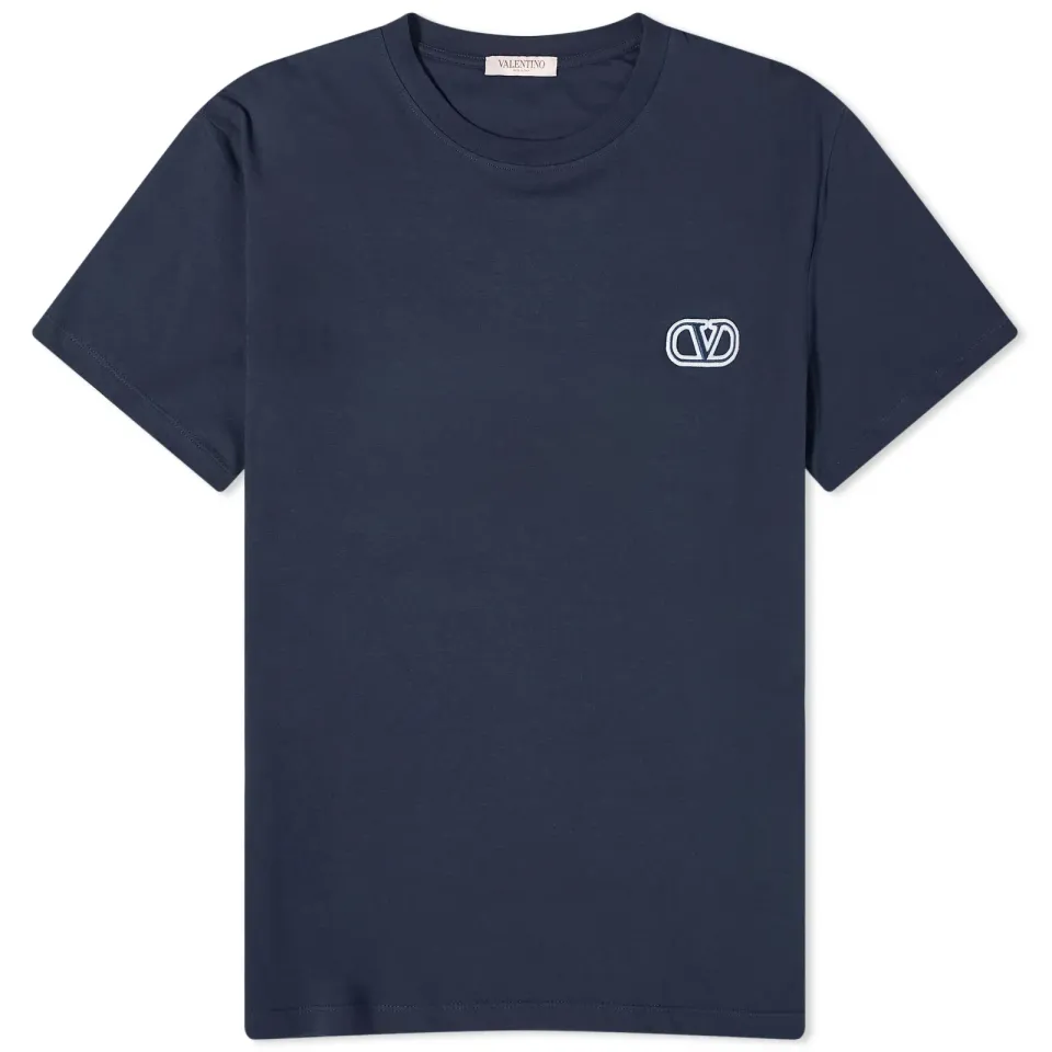 Embroidered V Logo Tee