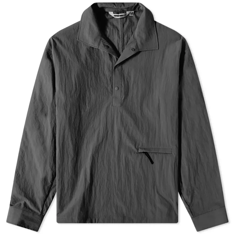 Nylon Drawstring Popover Overshirt