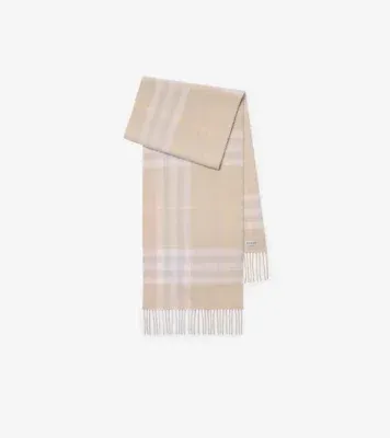 Check Cashmere Scarf in Smoke grey