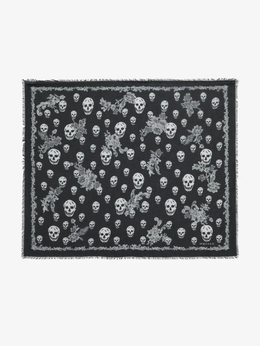 Lace Ribcage Skull Foulard