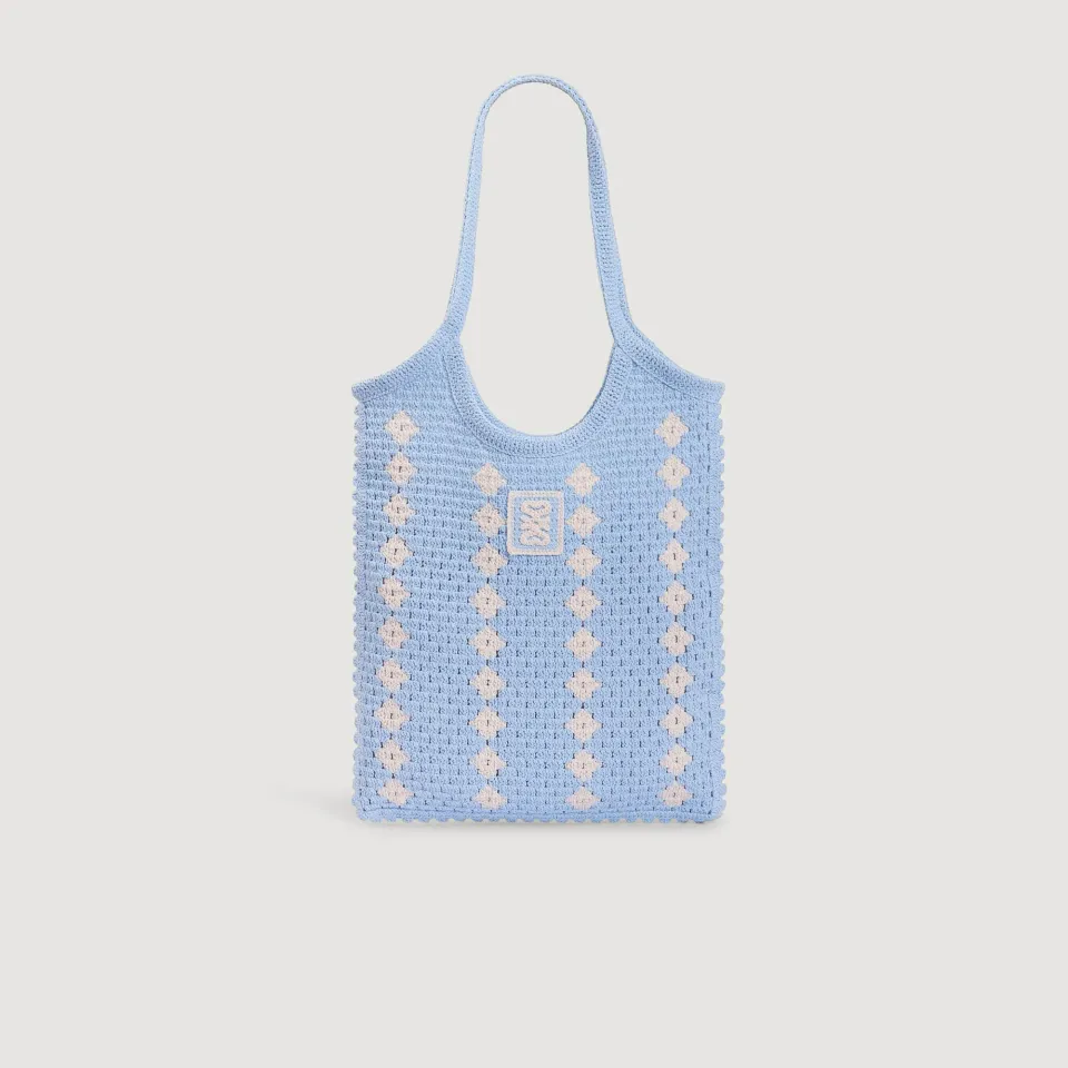Two-tone crochet bag