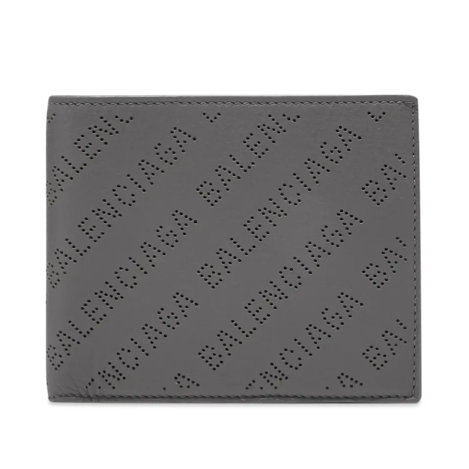 Perforated Logo Leather Billfold Wallet
