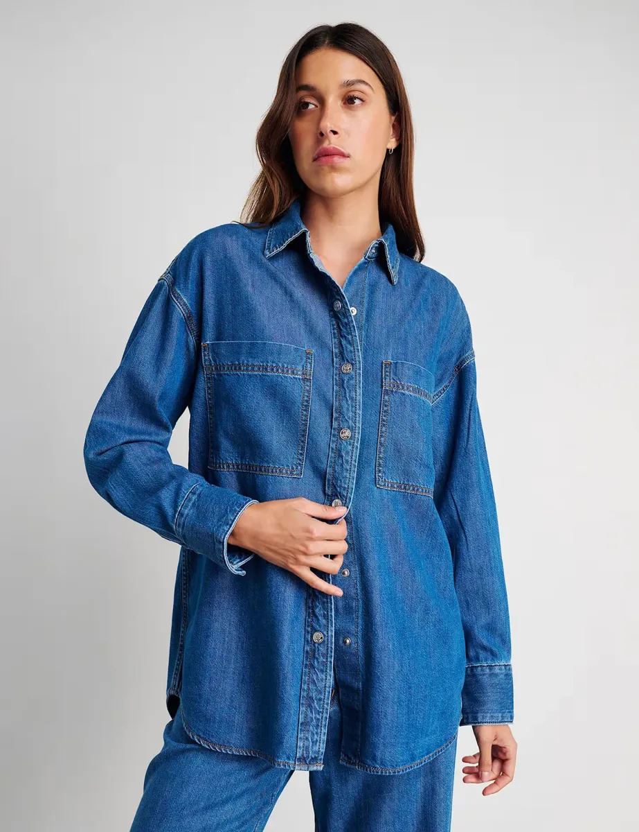 Cotton Rich Denim Shirt Denim