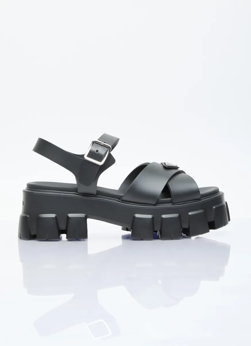 Logo Plaque Rubber Sandals