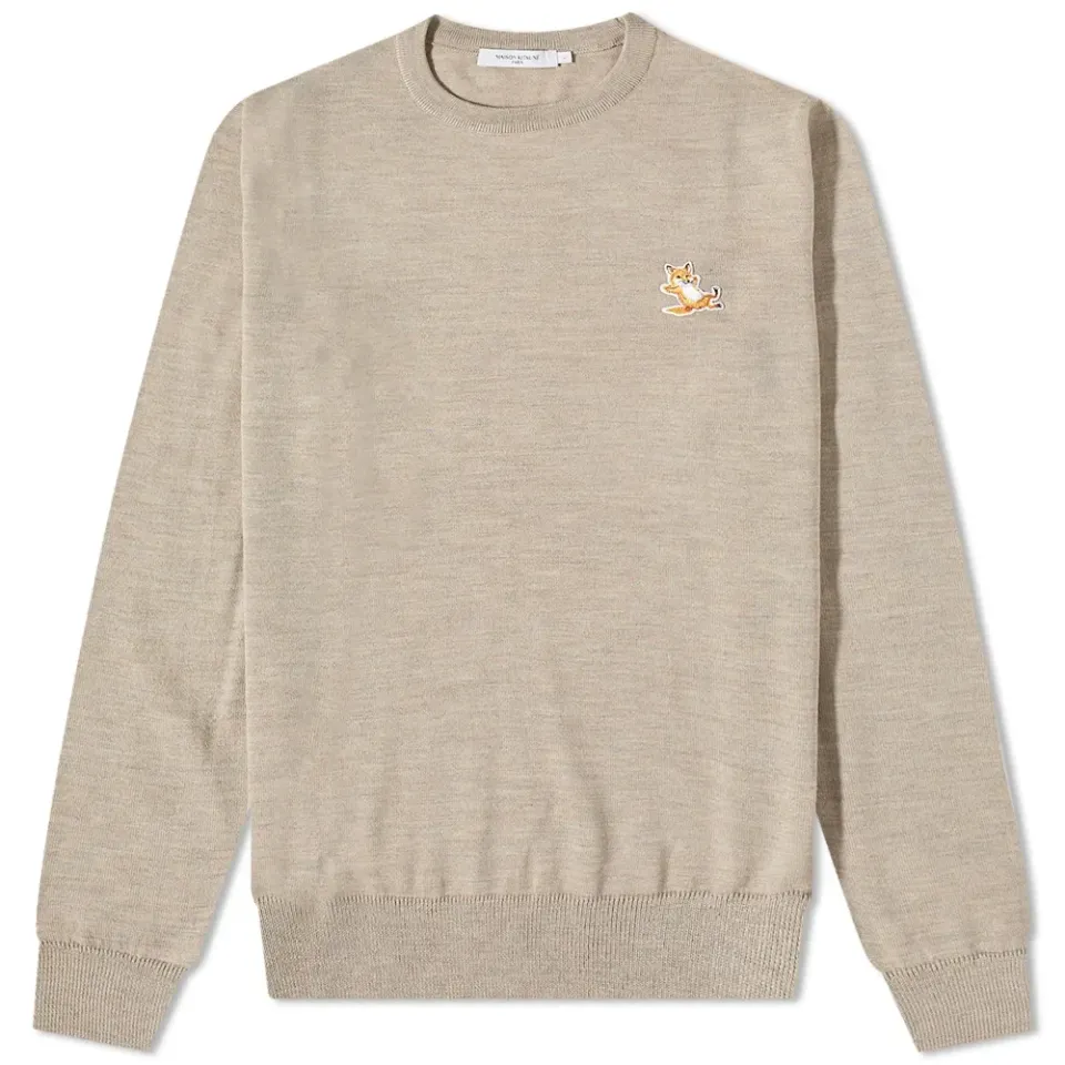 Chillax Fox Patch Classic R-Neck Jumper