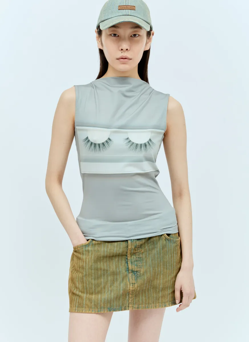 Eyelash Print Top