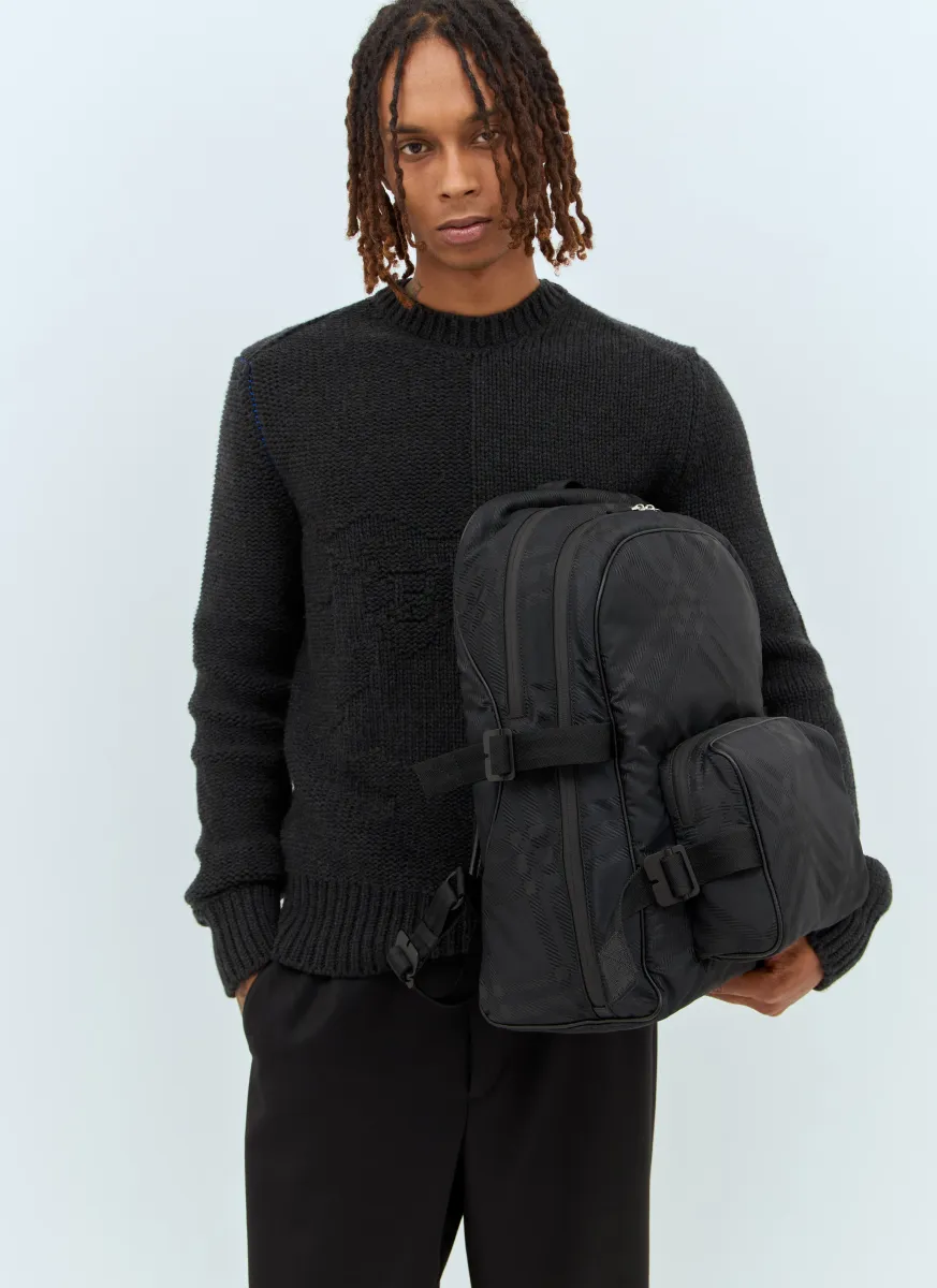 Check Jacquard Backpack