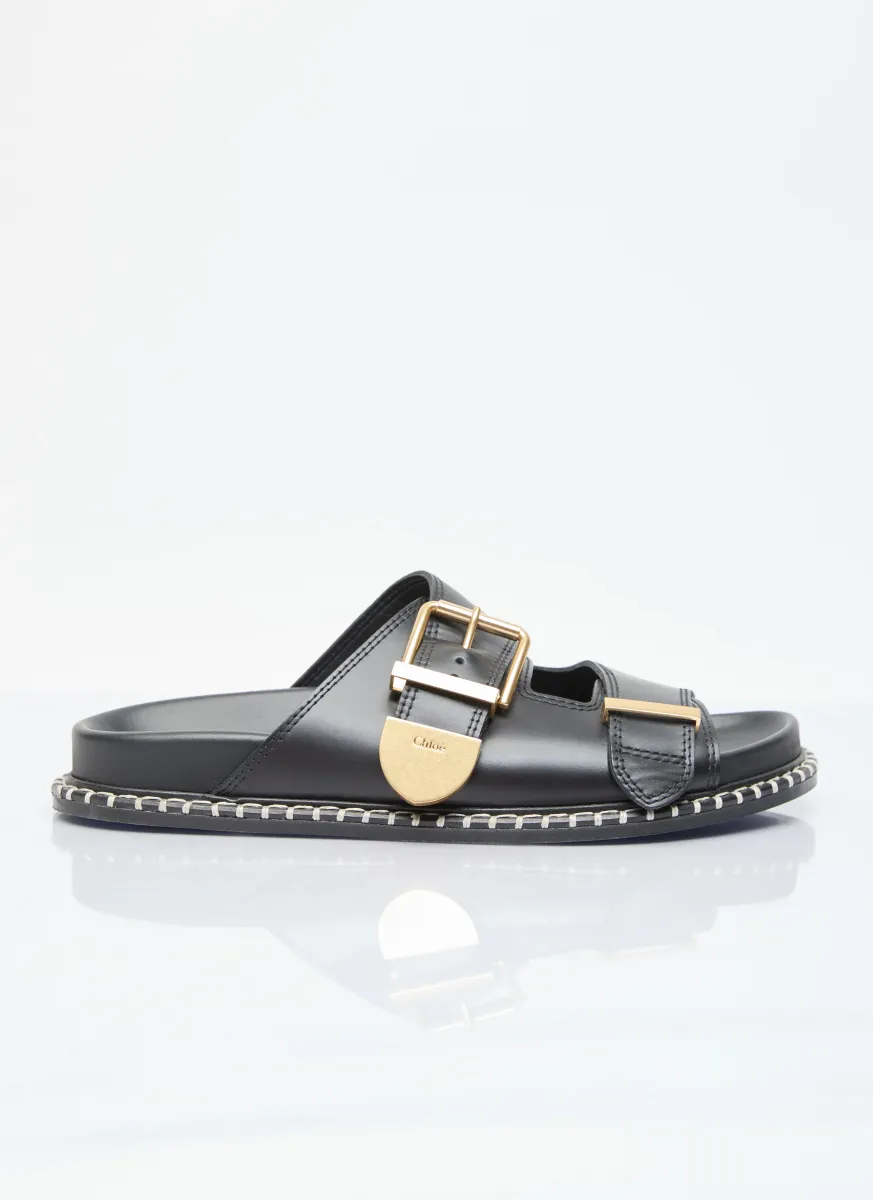 Rebecca Leather Slides