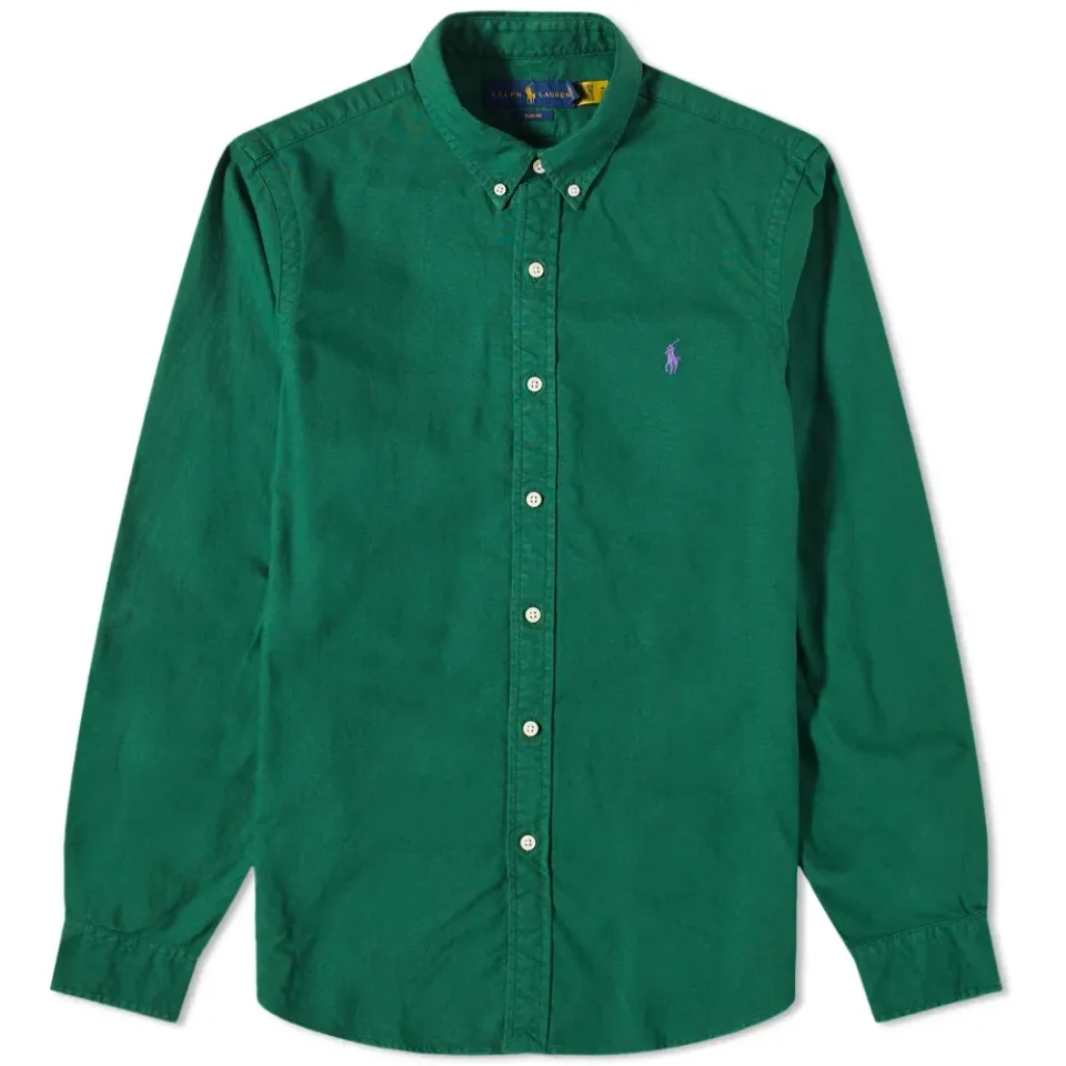Button Down Garment Dyed Oxford Shirt