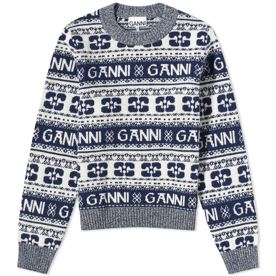 Logo Wool Mix O-Neck Pullover
