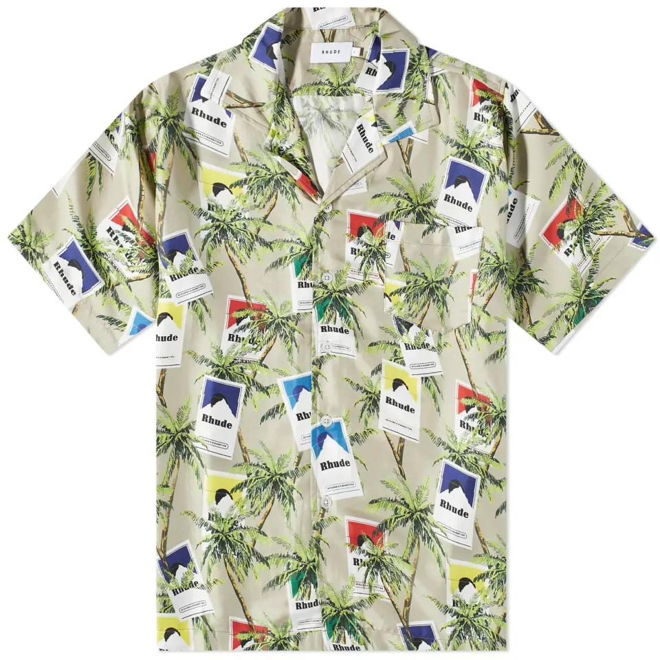 Cigarette Print Vacation Shirt
