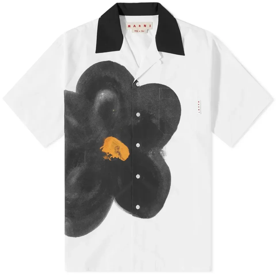 Black Daisy Bowling Shirt