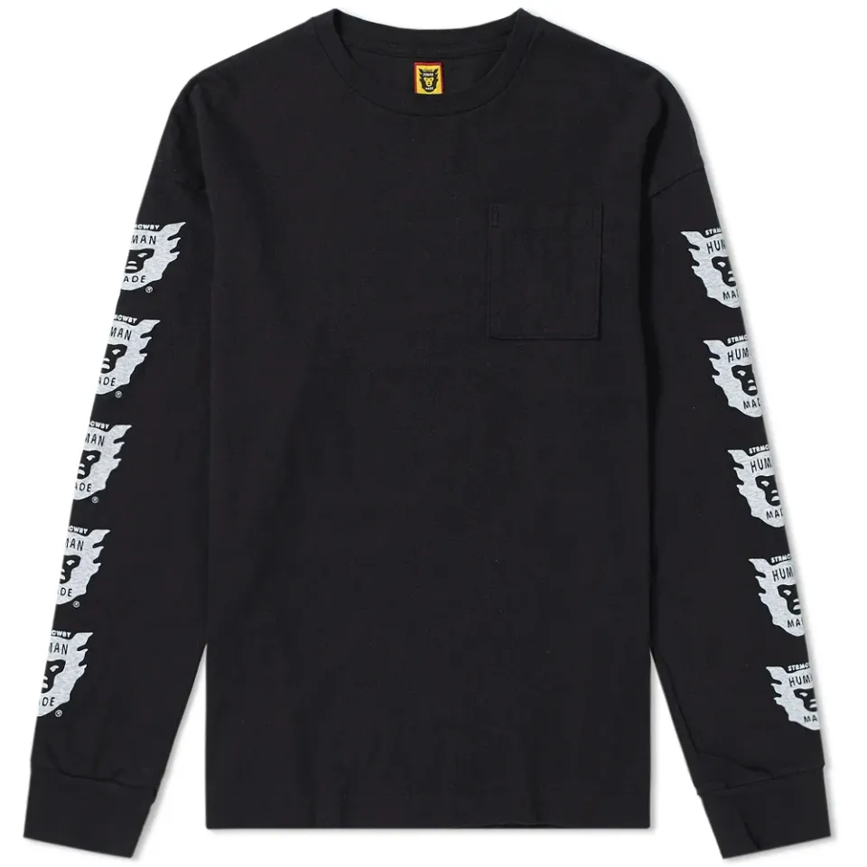 Long Sleeve Arm Logo Pocket Tee
