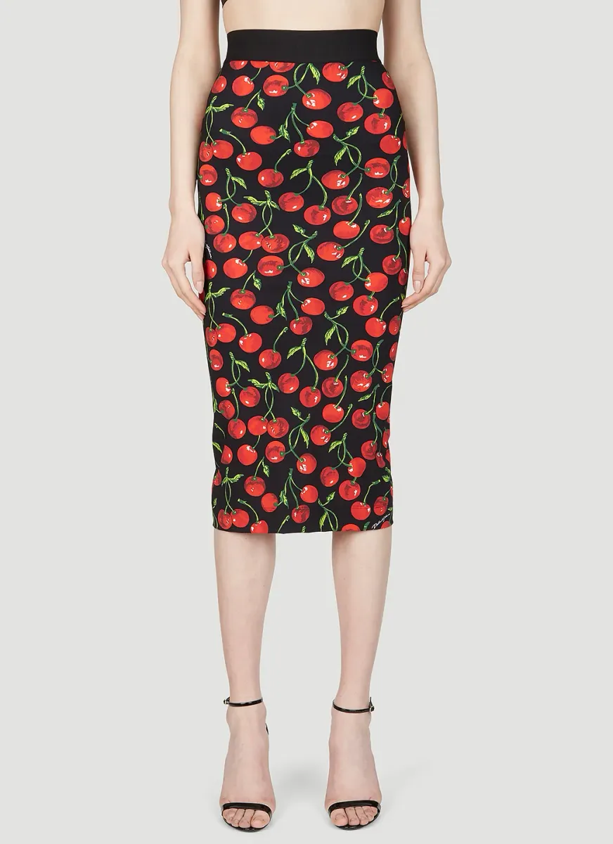 Cherry Pencil Skirt