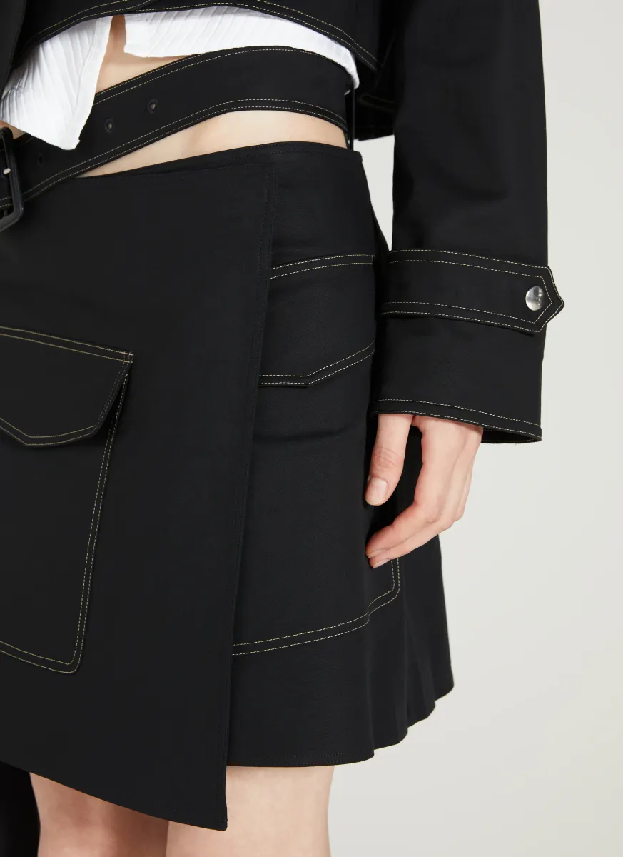 Trench Wrap Skirt