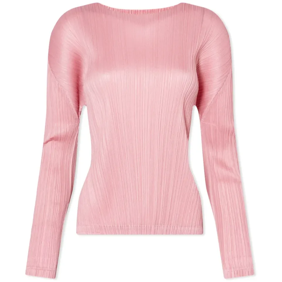 Long Sleeve Pleats T-Shirt