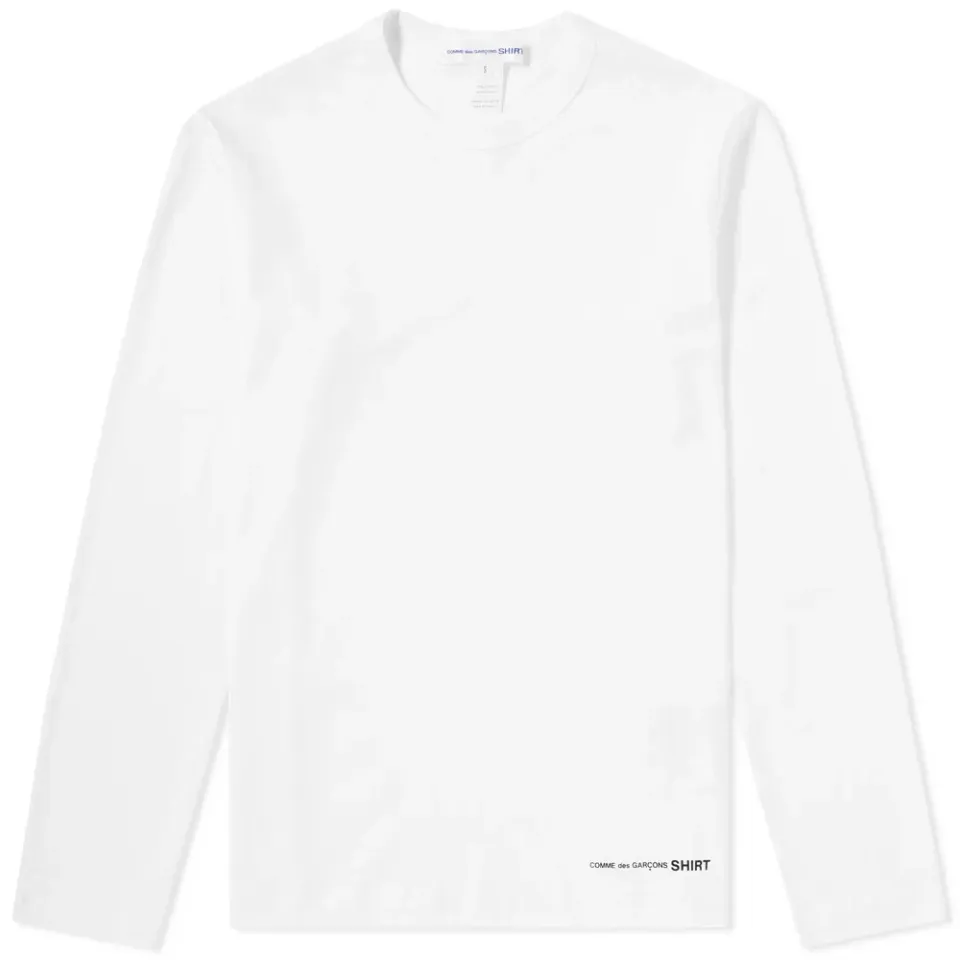 Comme des Garcons SHIRT Long Sleeve Hem Logo Tee