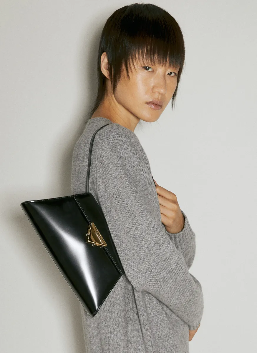 Brushed Leather Medium Handbag