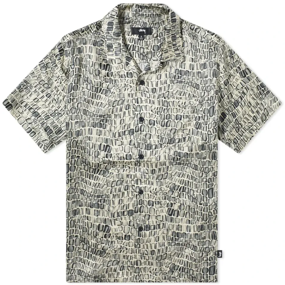 Croc Pattern Silk Shirt