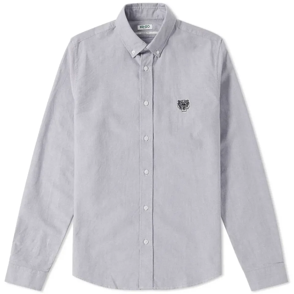 Button Down Tiger Oxford Shirt