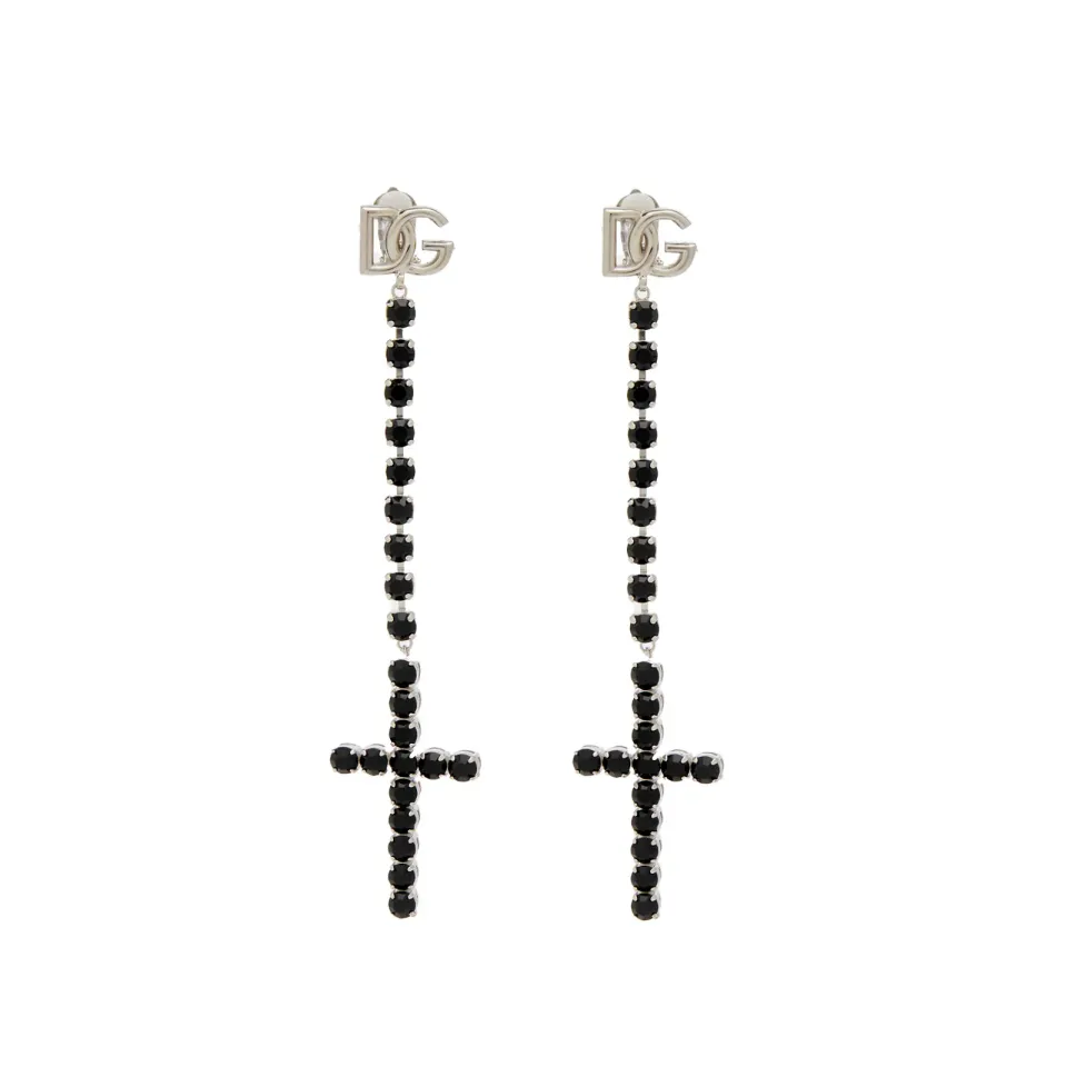 Kim Kardashian Cross Earrings