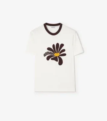 Daisy Cotton T-shirt in Chalk white