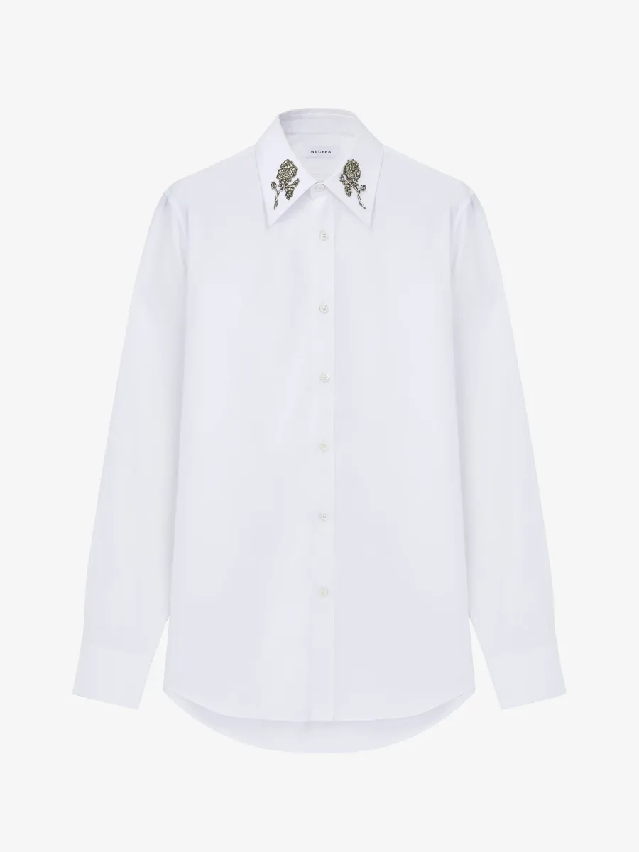 Sailor Tattoo Rose Embroidery Shirt