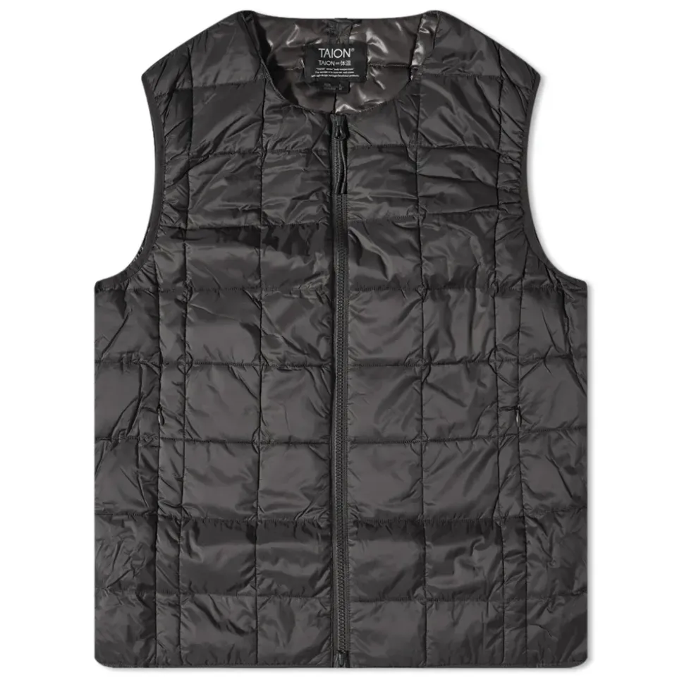 Crew Neck Zip Down Vest