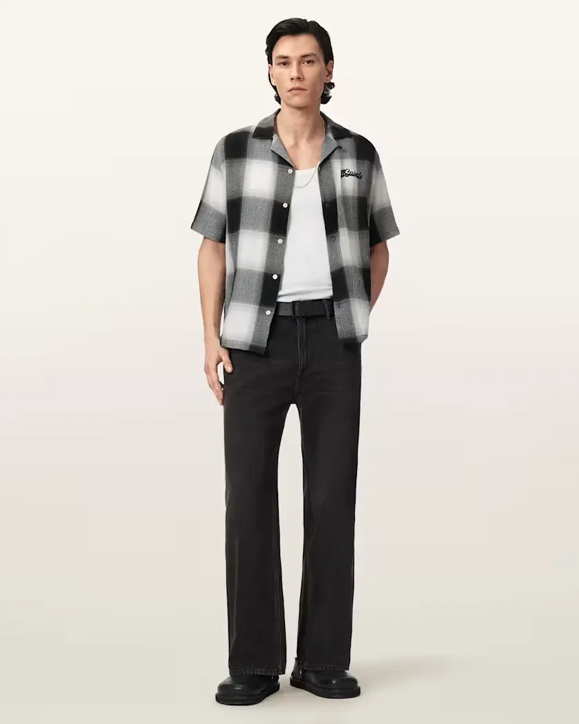 Fade Out Short Sleeve Check Shirt