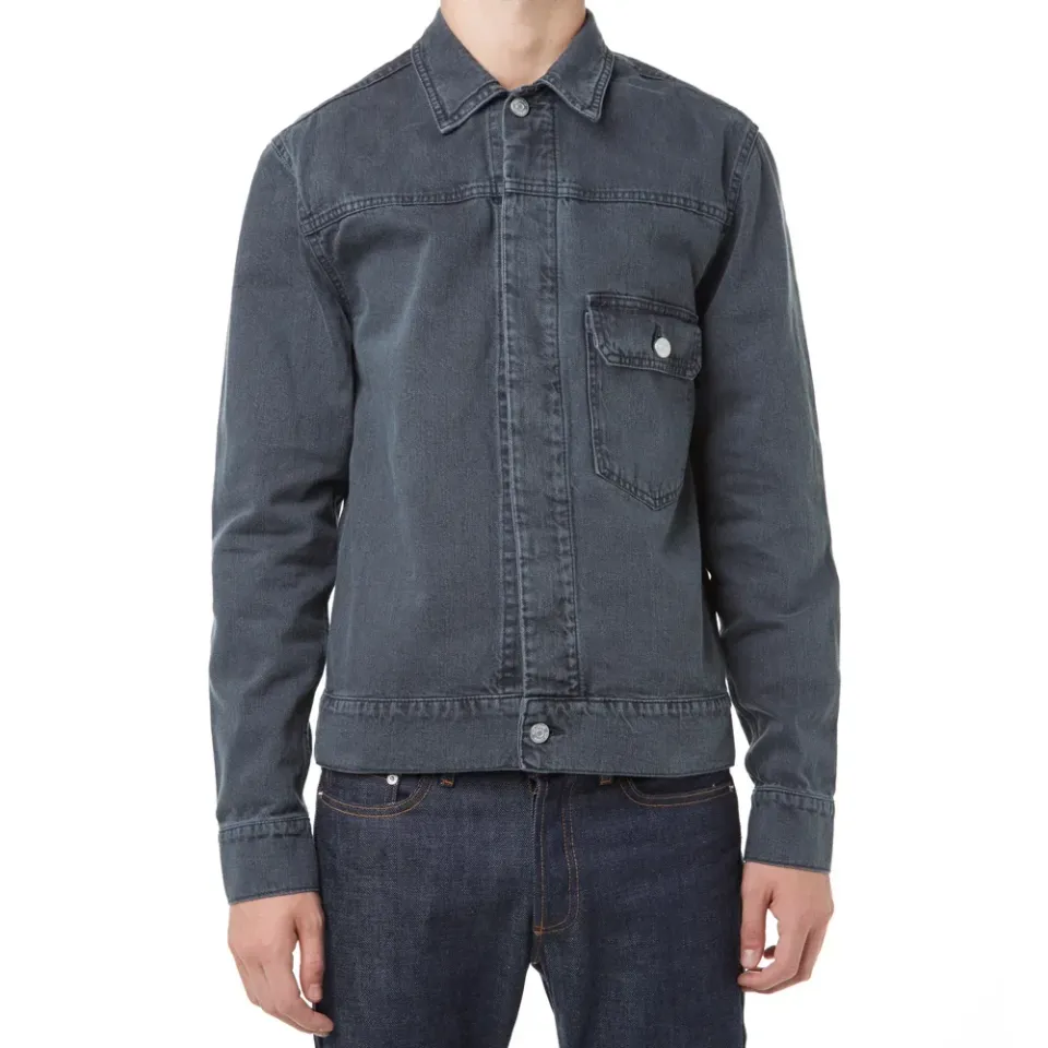 Hidden Button Jean Jacket
