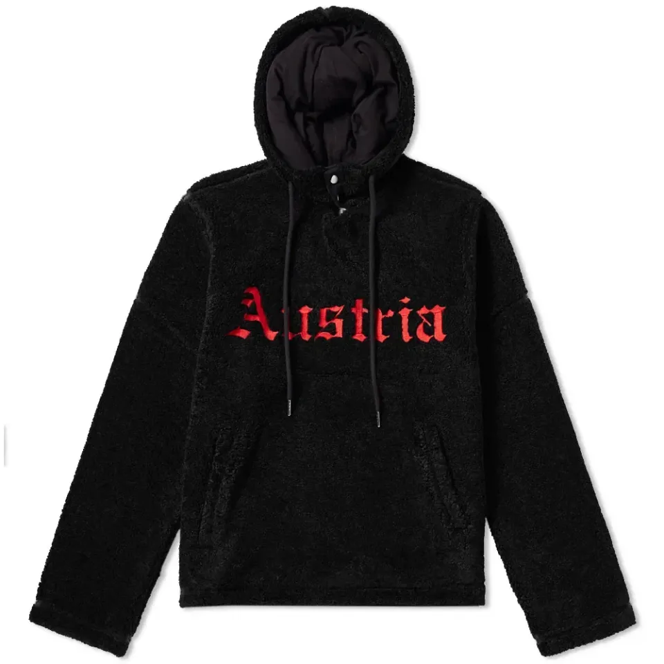 Embroidered Sherpa Hoody