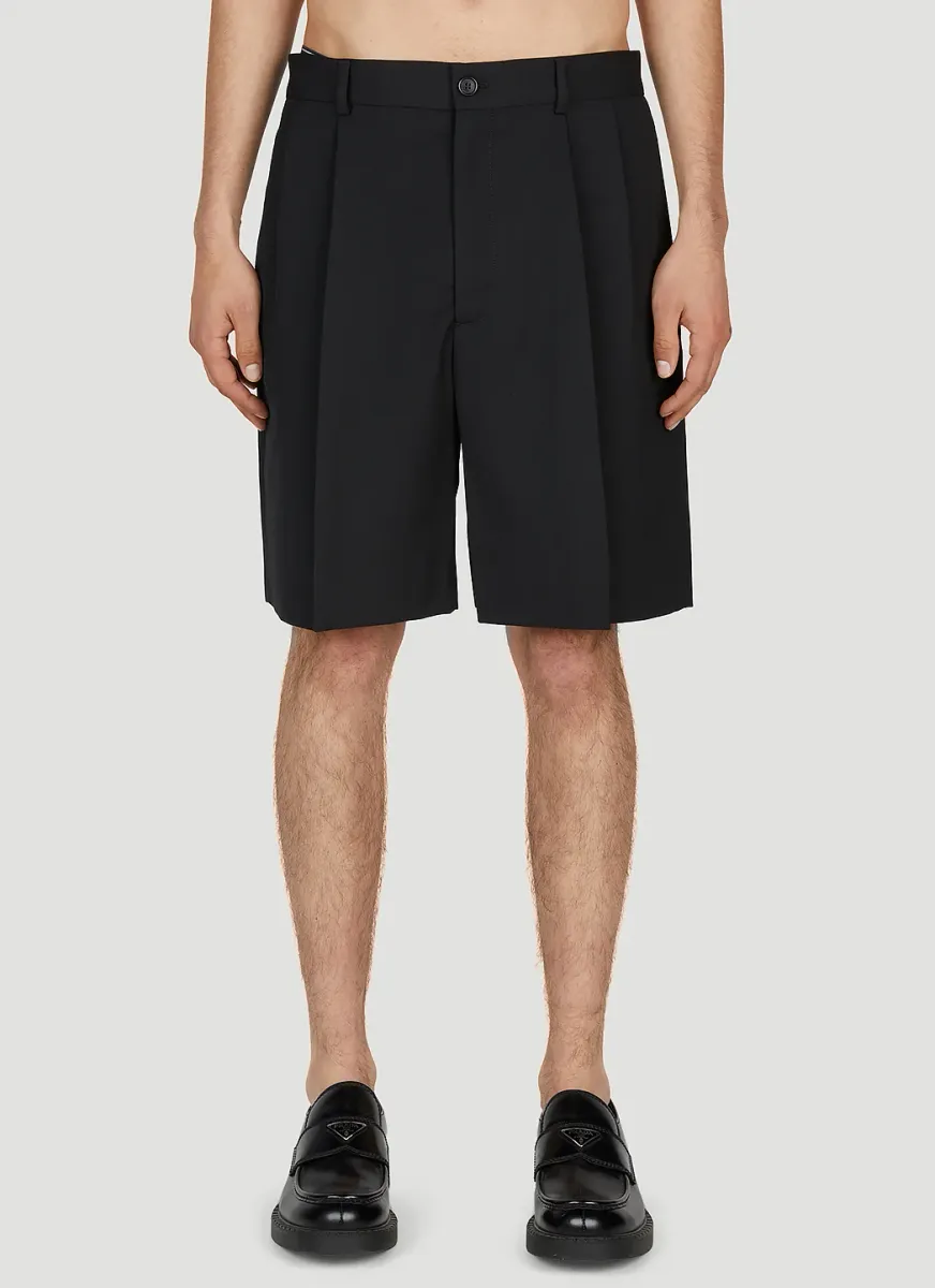 Tailored Pleated Shorts