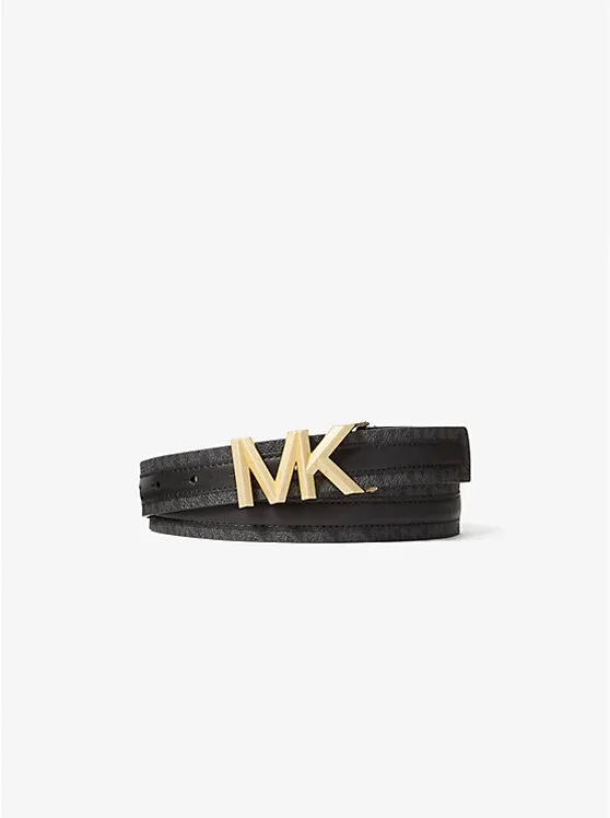 Signature Logo and Leather Belt