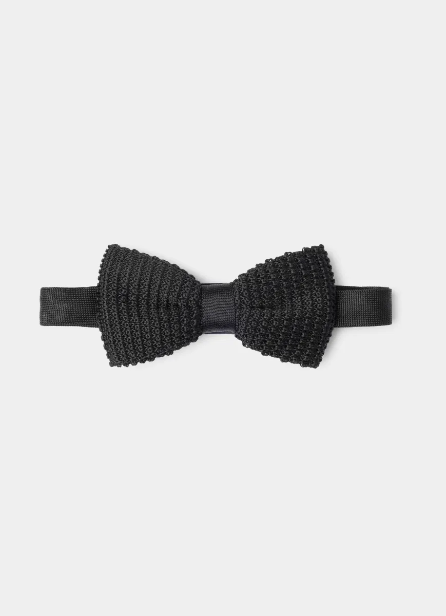 Pure Silk Knit Bow Tie