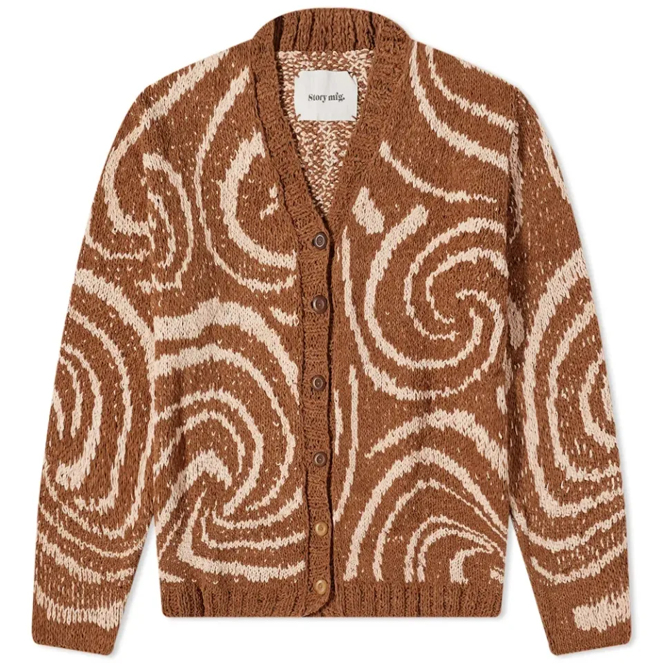 Story mfg. Twinsun Spiral Hand Knit Cardigan
