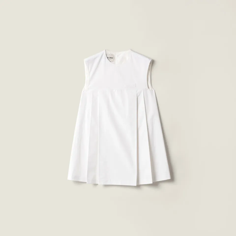 Poplin mini-dress